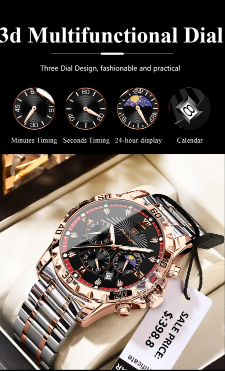 POEDAGAR Watch Men Luxury Full Steel Waterproof Mens Watches Montre Homme New Casual Luminous Sports Mens Wristwatch Clock