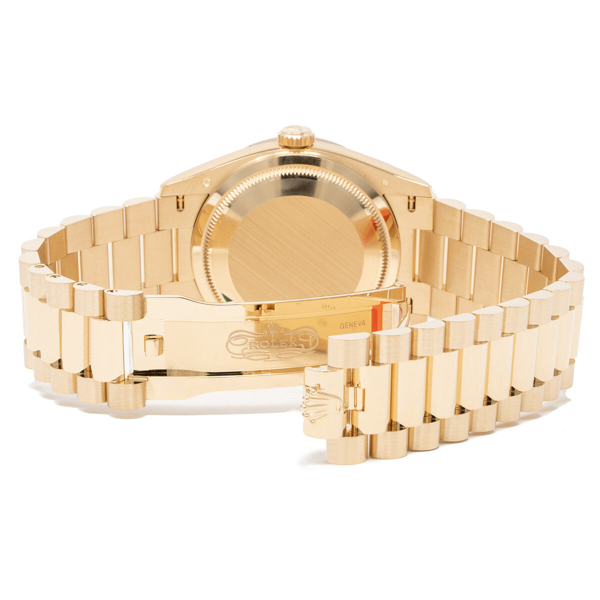 Rolex Oyster Perpetual Day-Date 40mm Green Dial Diamond Bezel Men's Luxury Watch