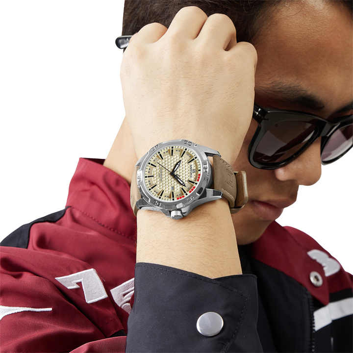 NAVIFORCE  Men's Sport Luxury Waterproof 3atm Fashion Leather Quartz Watch with Calendar